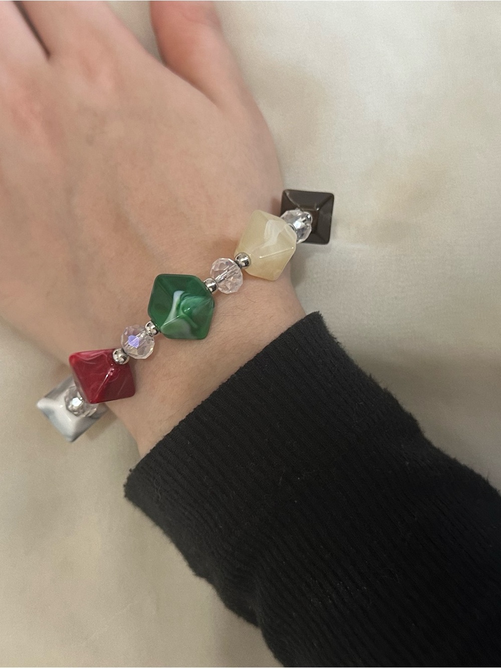 Multicolor Geometric Bead Bracelet - Women Jewelry